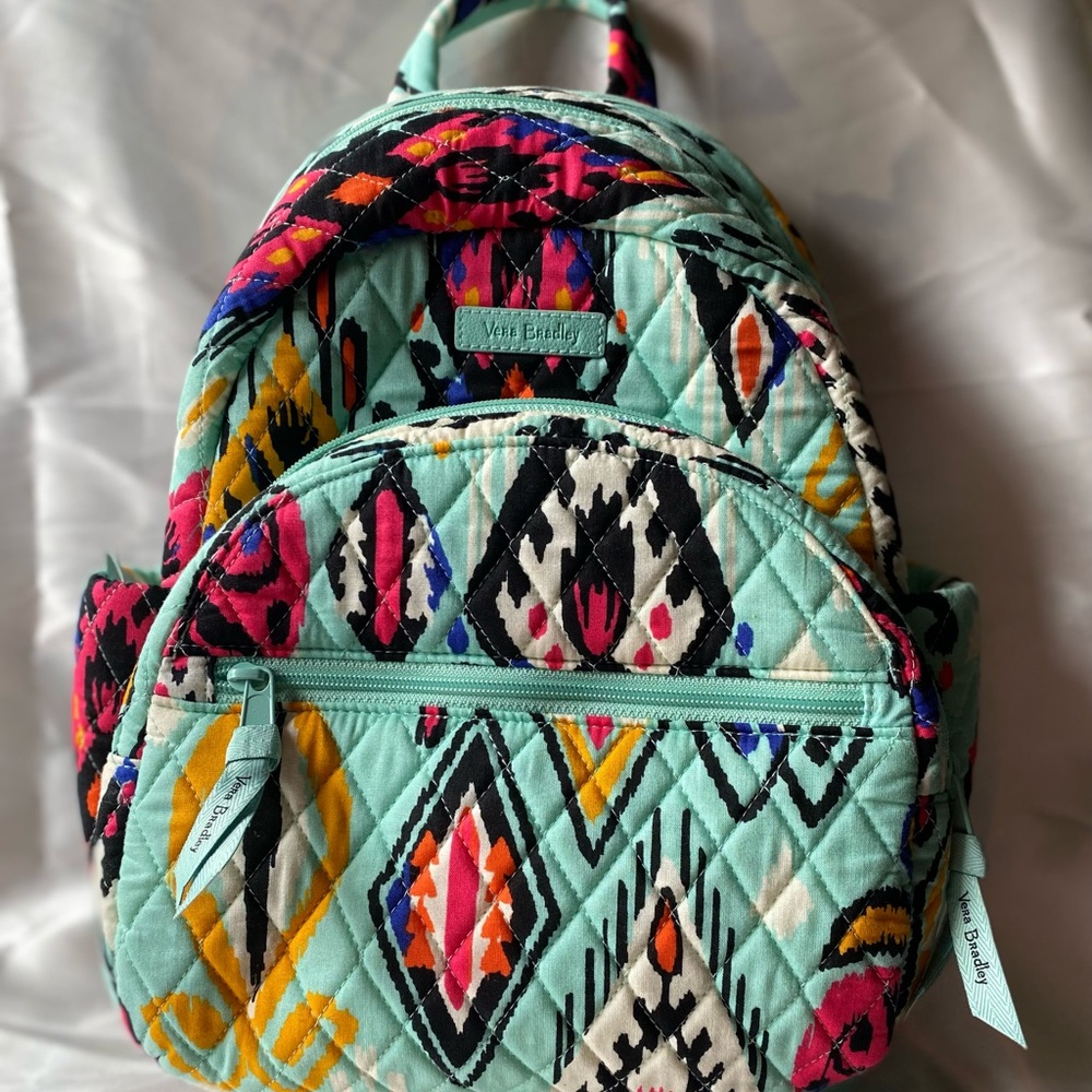 Vera Bradley small backpack in Aztec print.